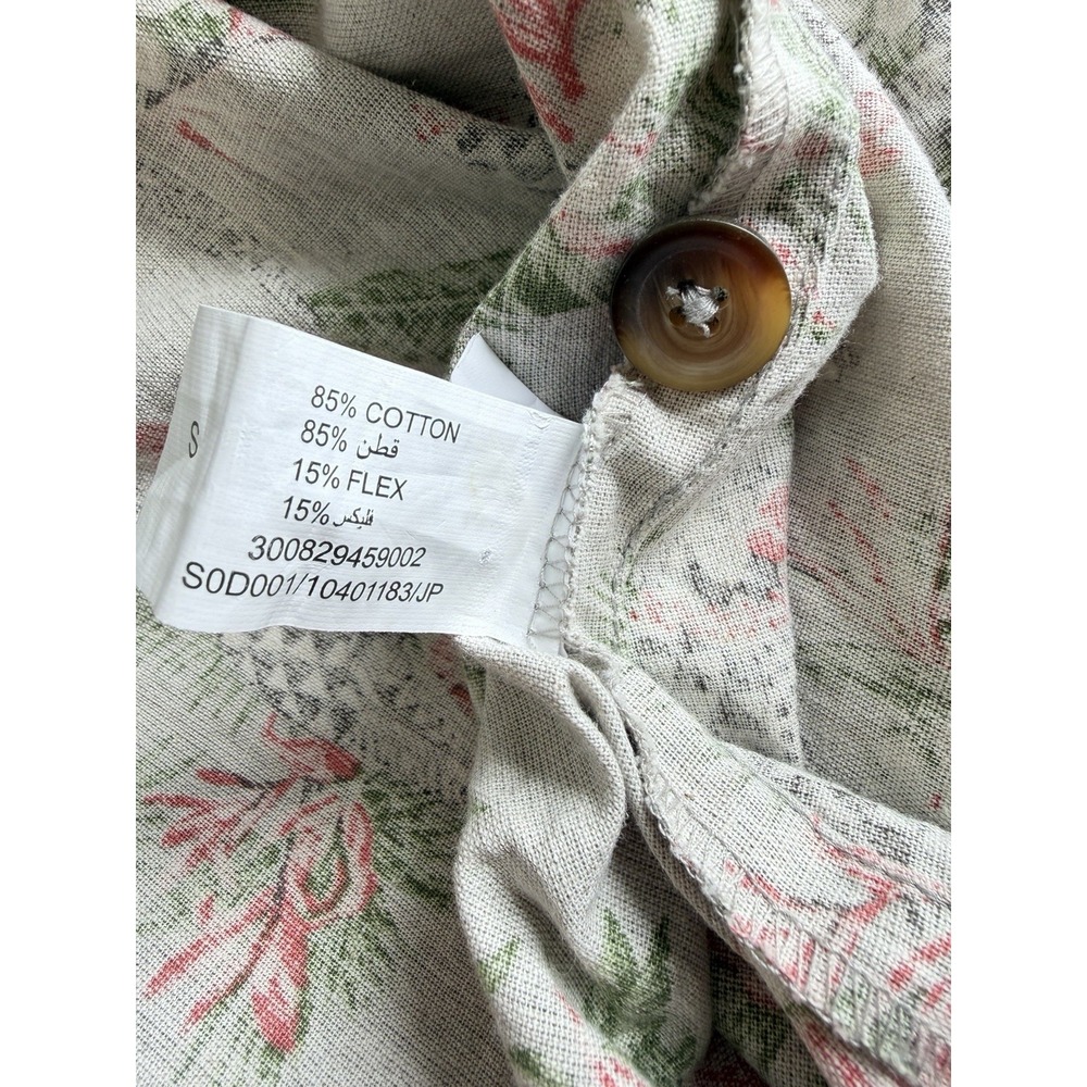 Bombay Paisley Tropical Parrot Print Button Front Midi Dress Small Cottagecore - Picture 7 of 9